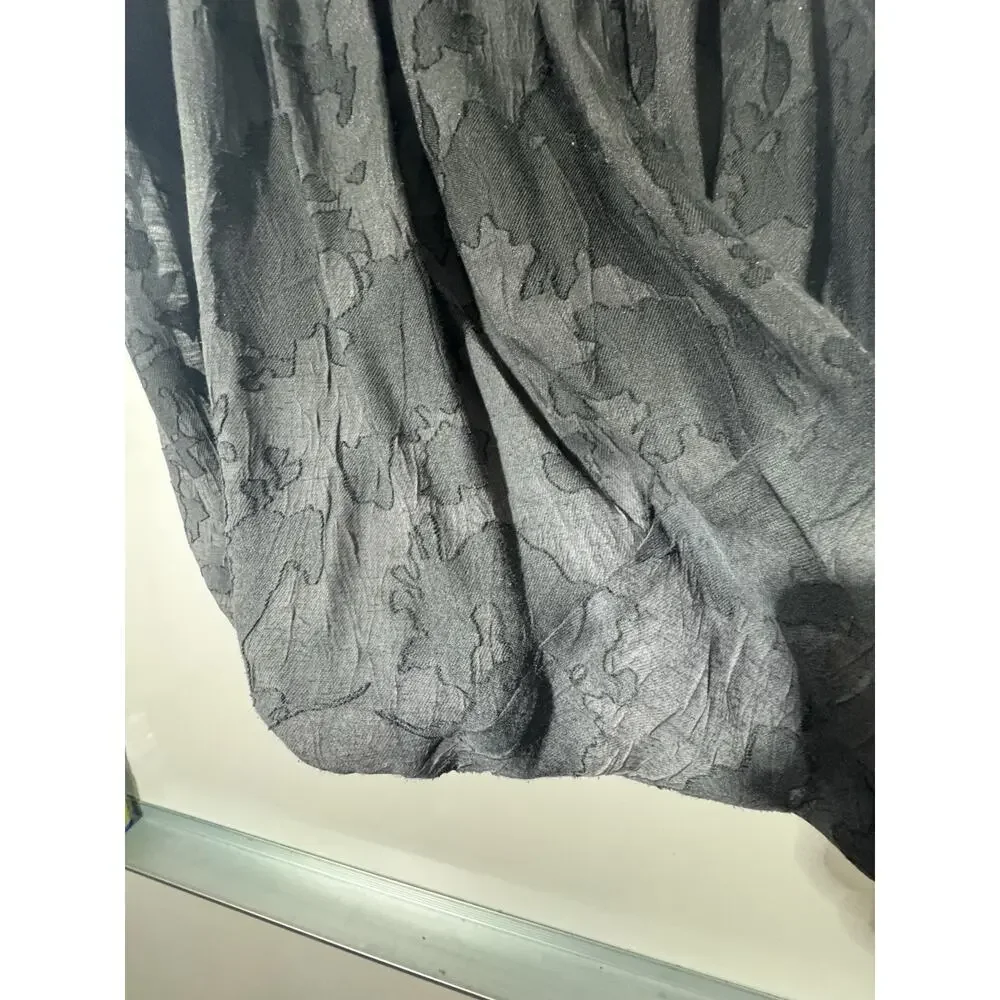 ELEMENTE CLEMENTE Black Jacquard Womens Midi Skirt Size Small See Description